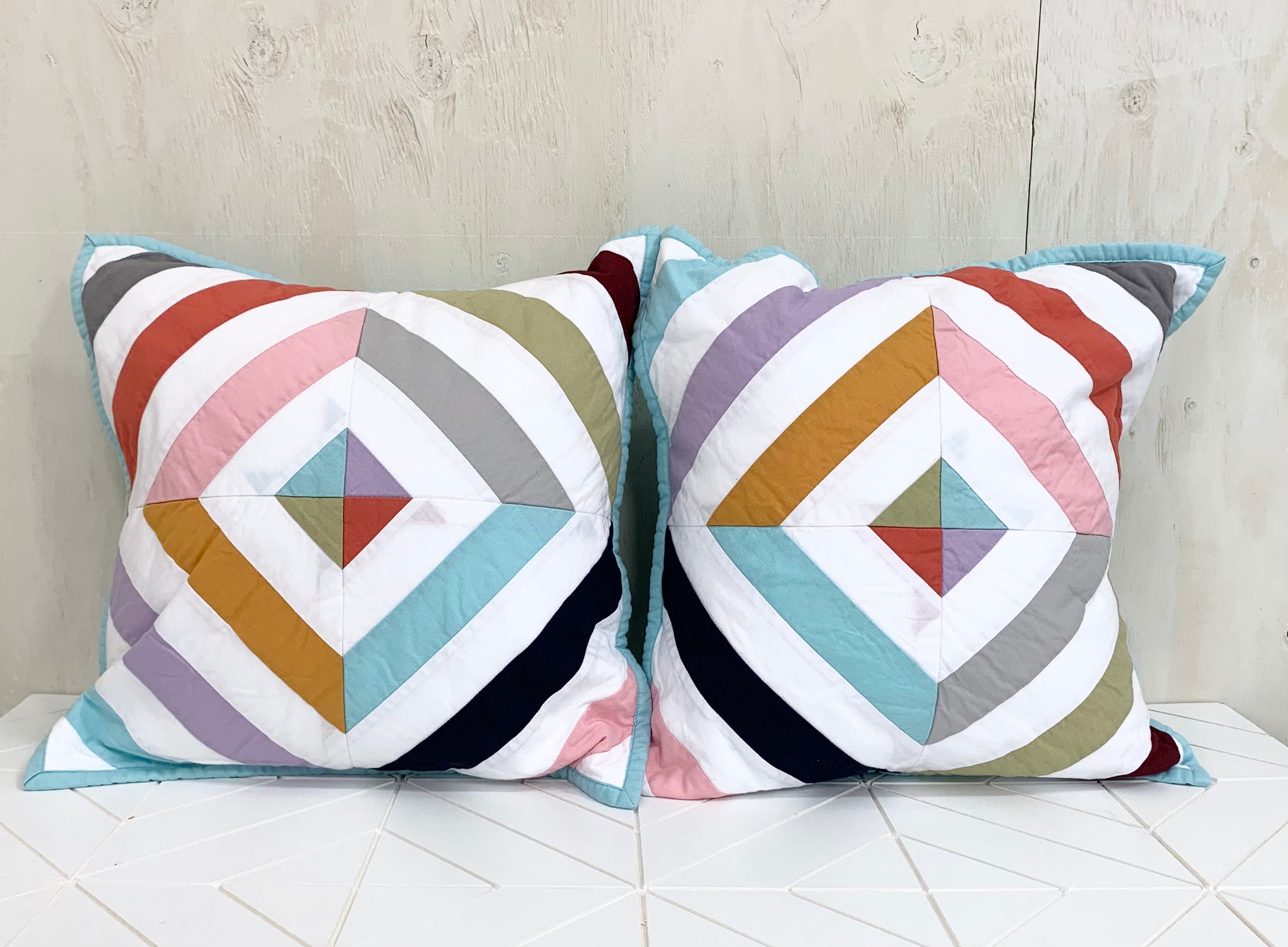 Quilted throw pillows best sale